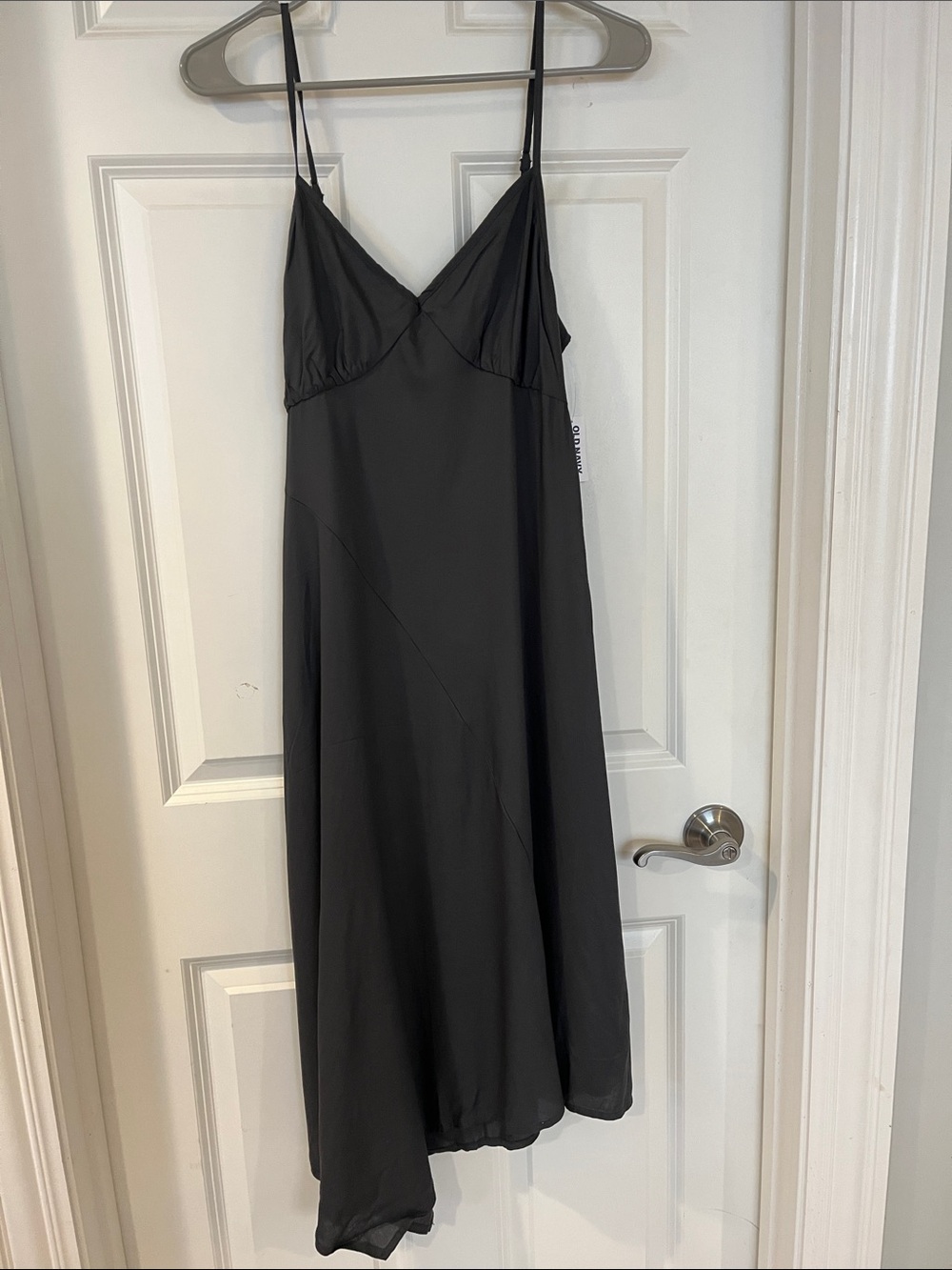 Old Navy Grat Asymmetrical Slip Midi Dress with Spaghetti Straps